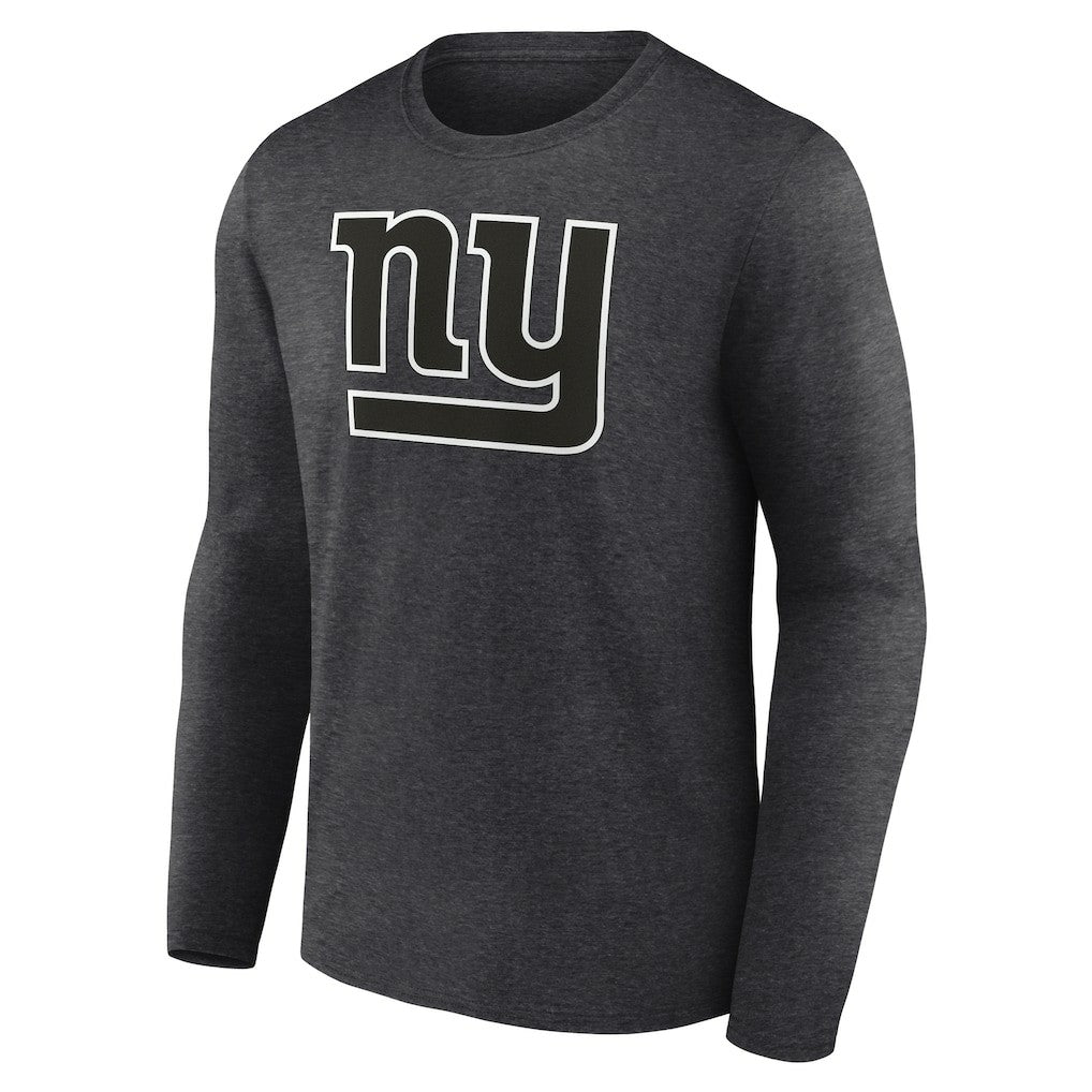 New York Giants Personalized Name & Number Monochrome Long Sleeve T-Shirt - Charcoal on sale
