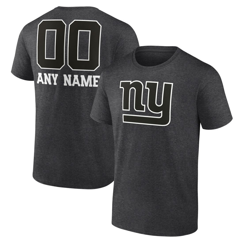 New York Giants Personalized Name & Number Monochrome T-Shirt - Charcoal sale