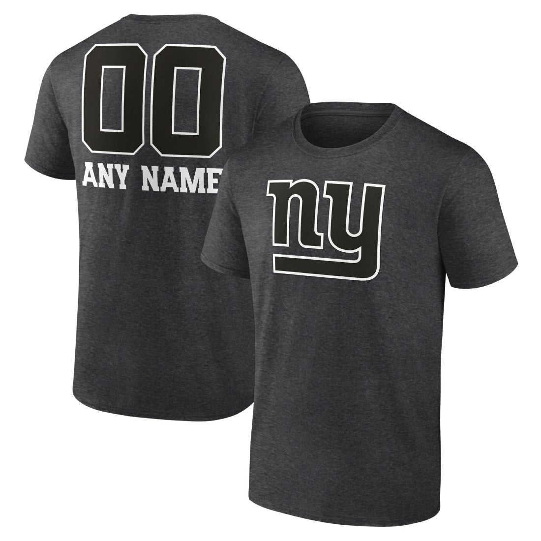 New York Giants Personalized Name & Number Monochrome T-Shirt - Charcoal sale