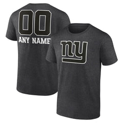 New York Giants Personalized Name & Number Monochrome T-Shirt - Charcoal sale