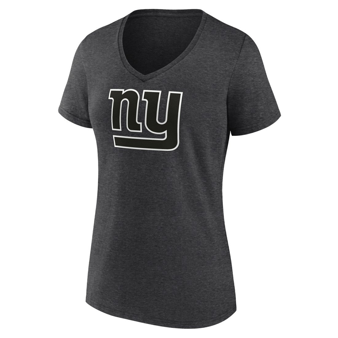 New York Giants Women's Personalized Name & Number Monochrome V-Neck Long Sleeve T-Shirt - Charcoal sale