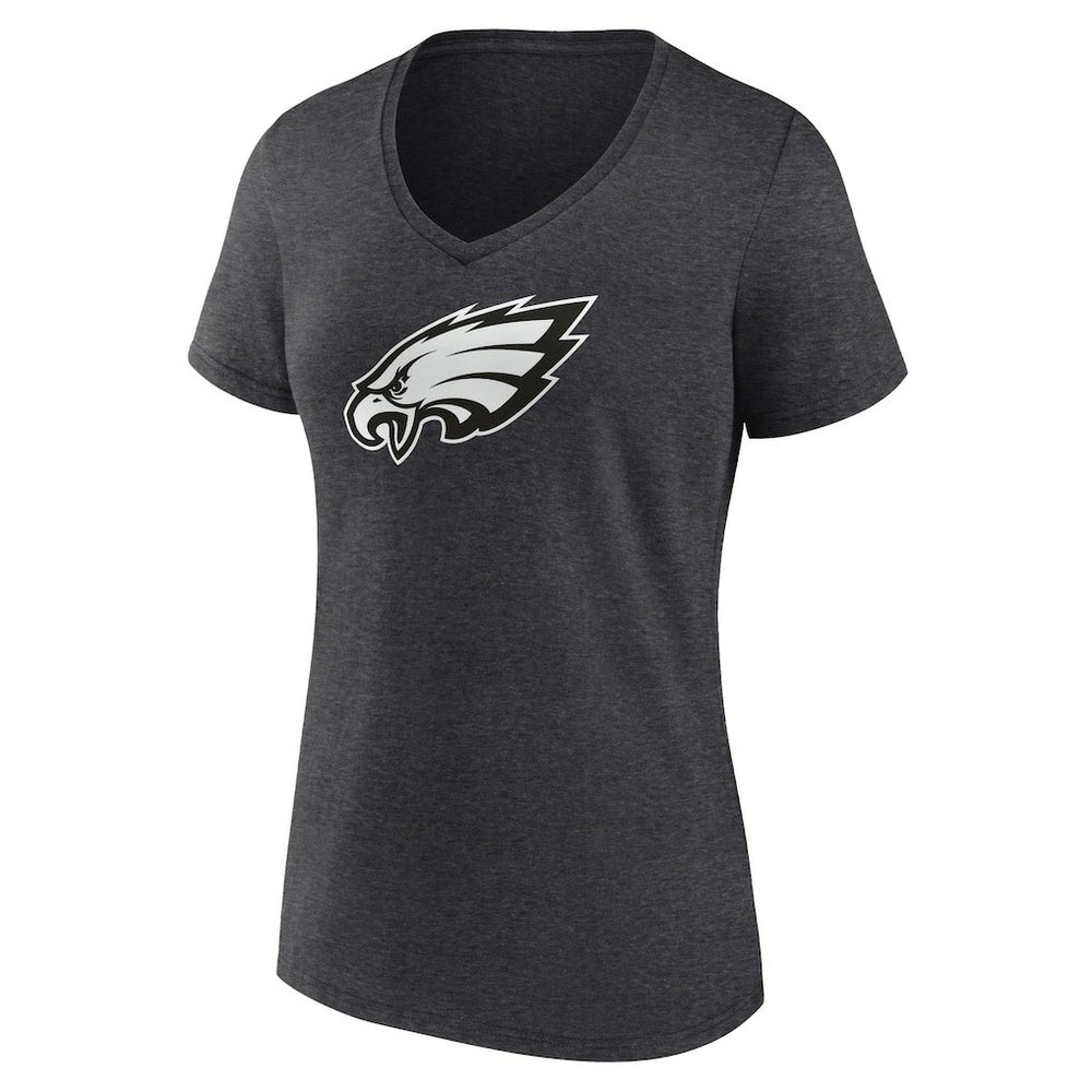 Philadelphia Eagles Women's Personalized Name & Number Monochrome V-Neck Long Sleeve T-Shirt - Charcoal sale