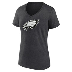 Philadelphia Eagles Women's Personalized Name & Number Monochrome V-Neck Long Sleeve T-Shirt - Charcoal sale
