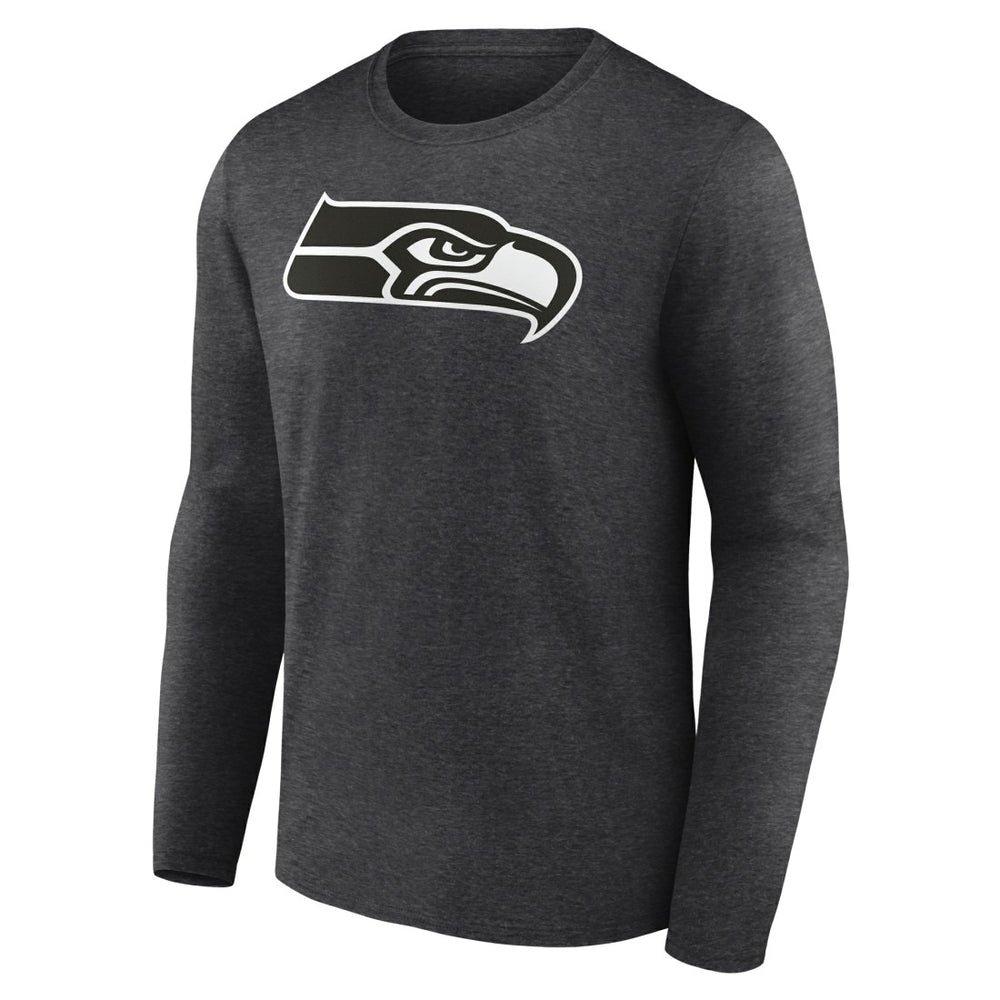 Seattle Seahawks Personalized Name & Number Monochrome Long Sleeve T-Shirt - Charcoal cheap