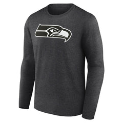 Seattle Seahawks Personalized Name & Number Monochrome Long Sleeve T-Shirt - Charcoal cheap