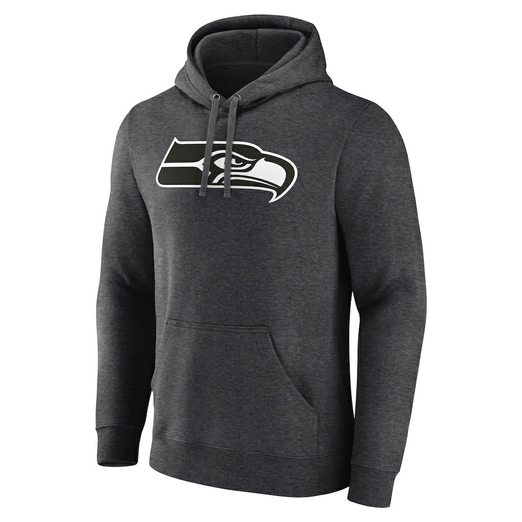 Seattle Seahawks Personalized Name & Number Monochrome Pullover Hoodie - Charcoal for sale