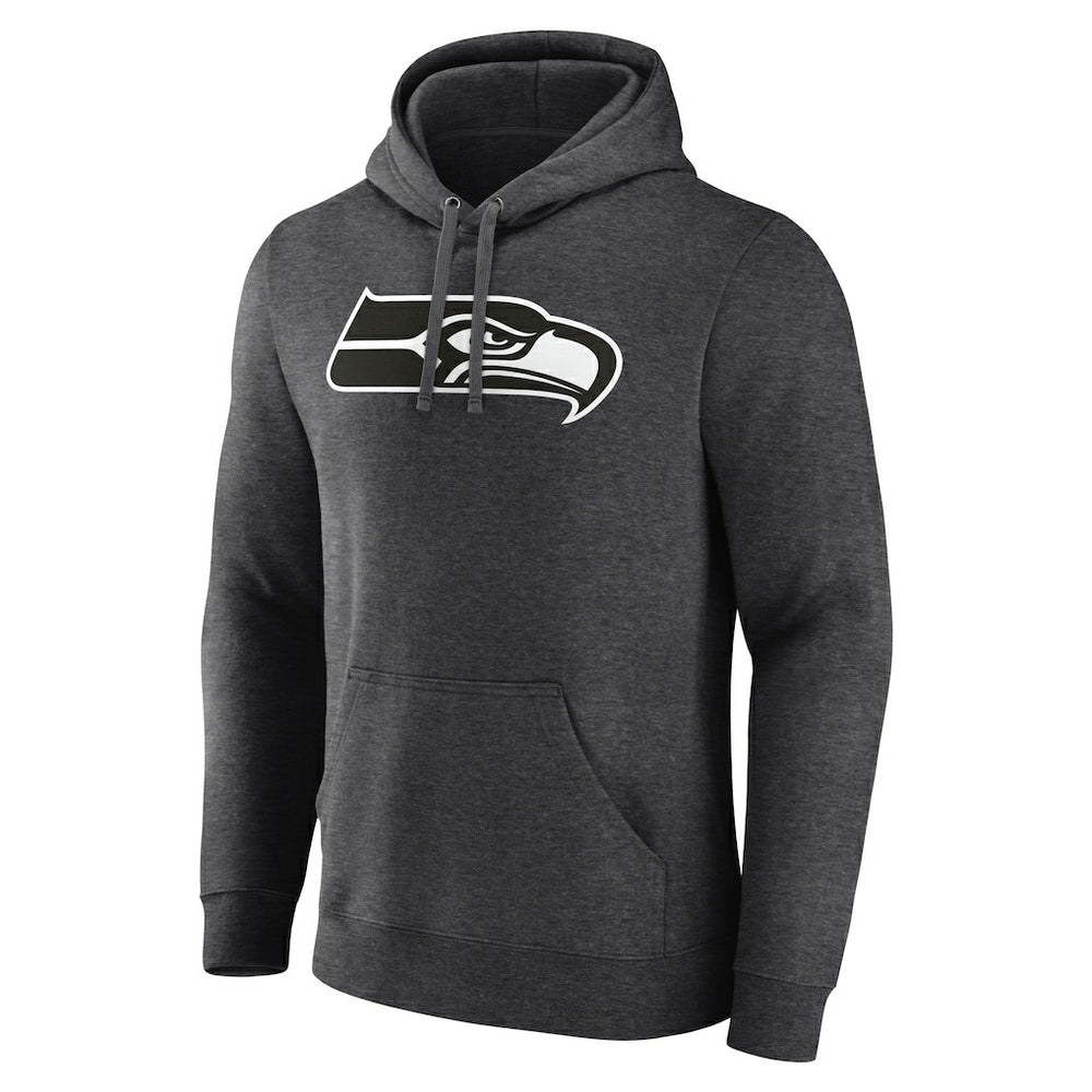 Seattle Seahawks Personalized Name & Number Monochrome Pullover Hoodie - Charcoal for sale