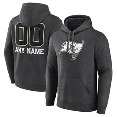 Tampa Bay Buccaneers Personalized Name & Number Monochrome Pullover Hoodie - Charcoal online