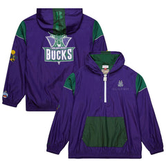 Milwaukee Bucks Unisex Hardwood Classics Team OG 3.0 Anorak Half-Zip Windbreaker Jacket - Purple shop