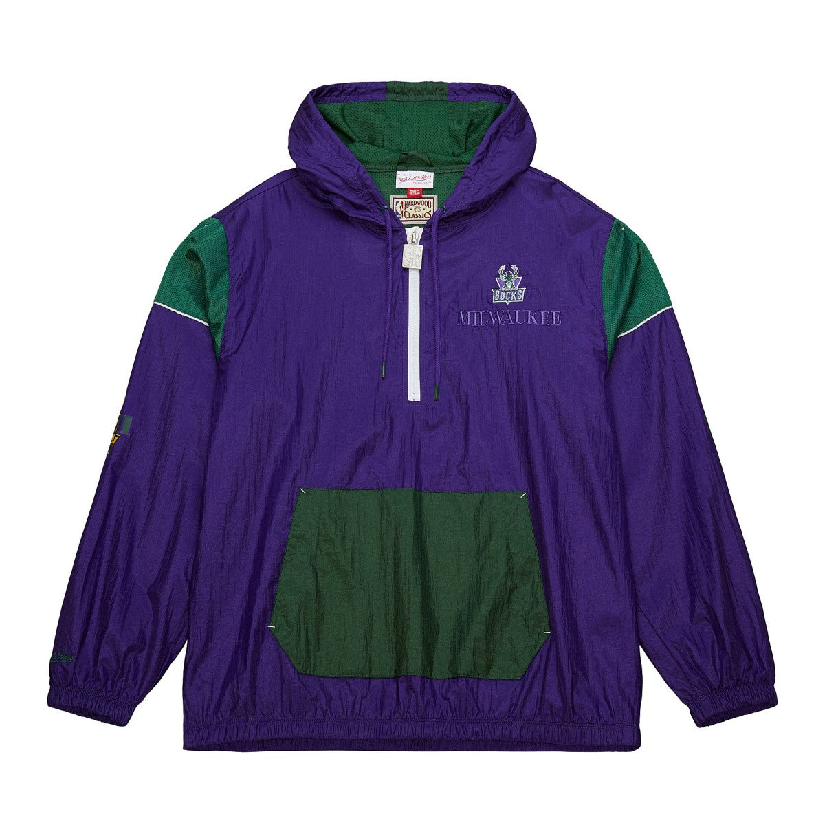 Milwaukee Bucks Unisex Hardwood Classics Team OG 3.0 Anorak Half-Zip Windbreaker Jacket - Purple shop