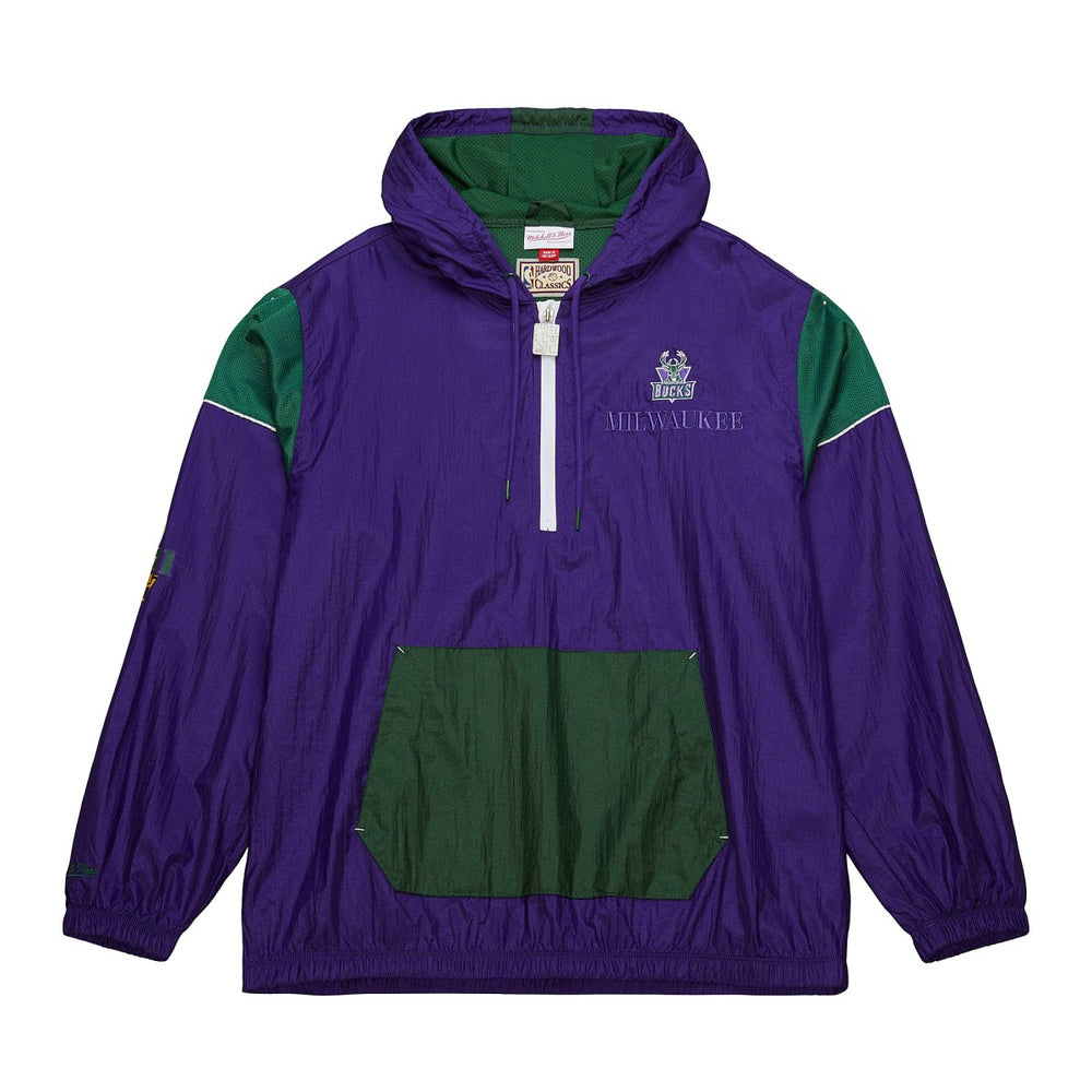 Milwaukee Bucks Unisex Hardwood Classics Team OG 3.0 Anorak Half-Zip Windbreaker Jacket - Purple shop