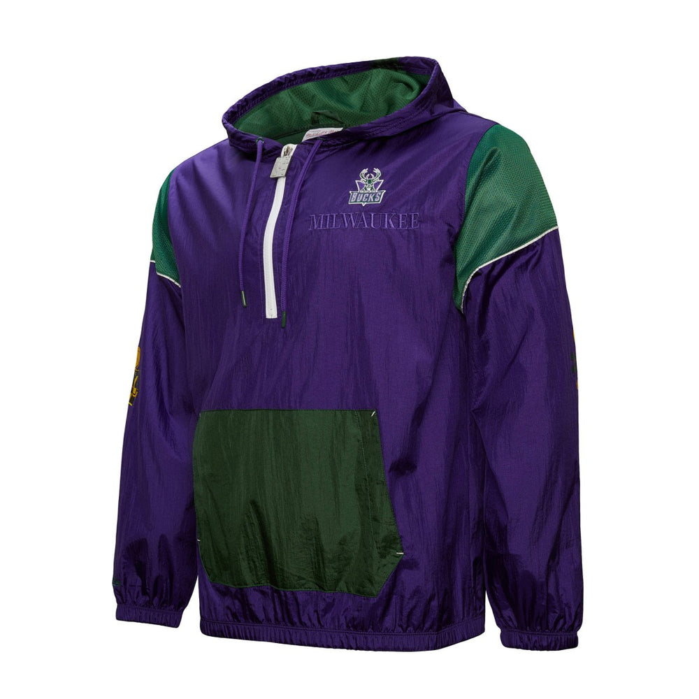 Milwaukee Bucks Unisex Hardwood Classics Team OG 3.0 Anorak Half-Zip Windbreaker Jacket - Purple shop