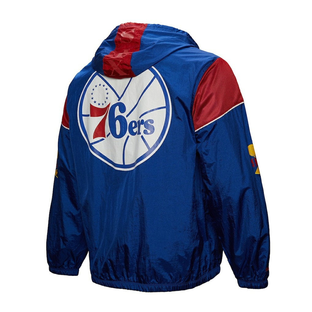 Philadelphia 76ers Unisex Hardwood Classics Team OG 3.0 Anorak Half-Zip Windbreaker Jacket - Royal cheap