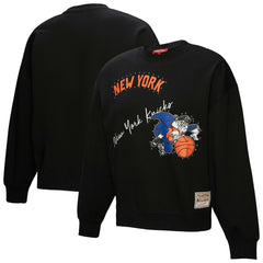 New York Knicks Women's Hardwood Classics Home Team Pullover Sweatshirt - Black sale