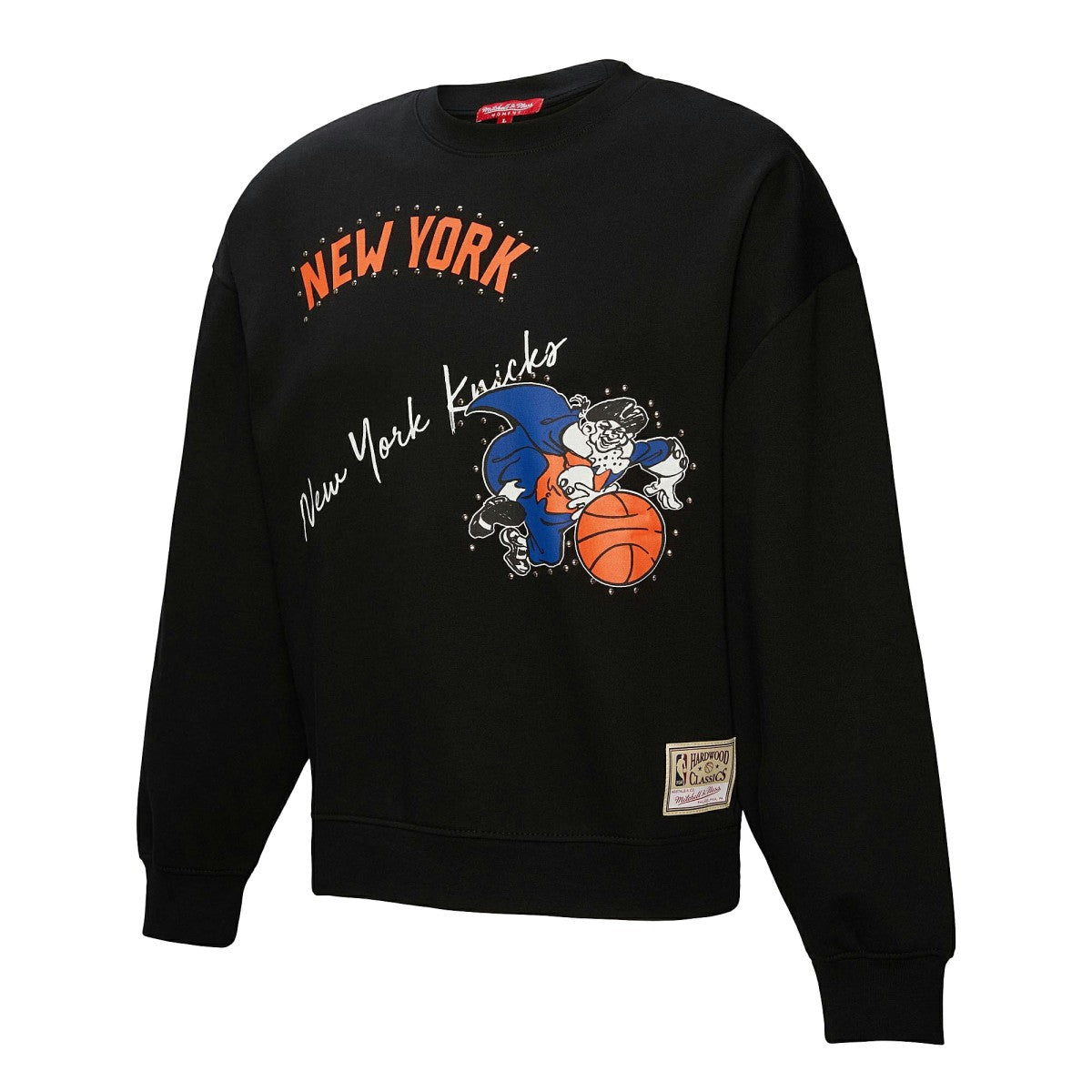 New York Knicks Women's Hardwood Classics Home Team Pullover Sweatshirt - Black sale