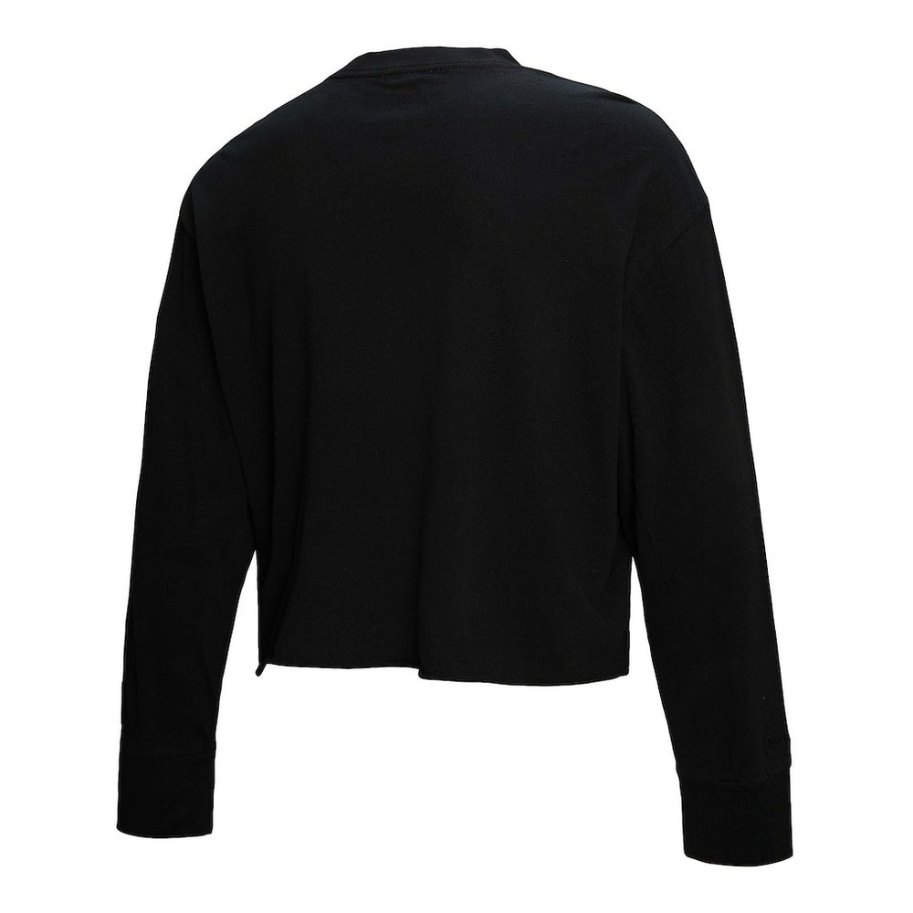 New York Knicks Women's Hardwood Classics Studded Boxy Cropped Long Sleeve T-Shirt - Black on sale
