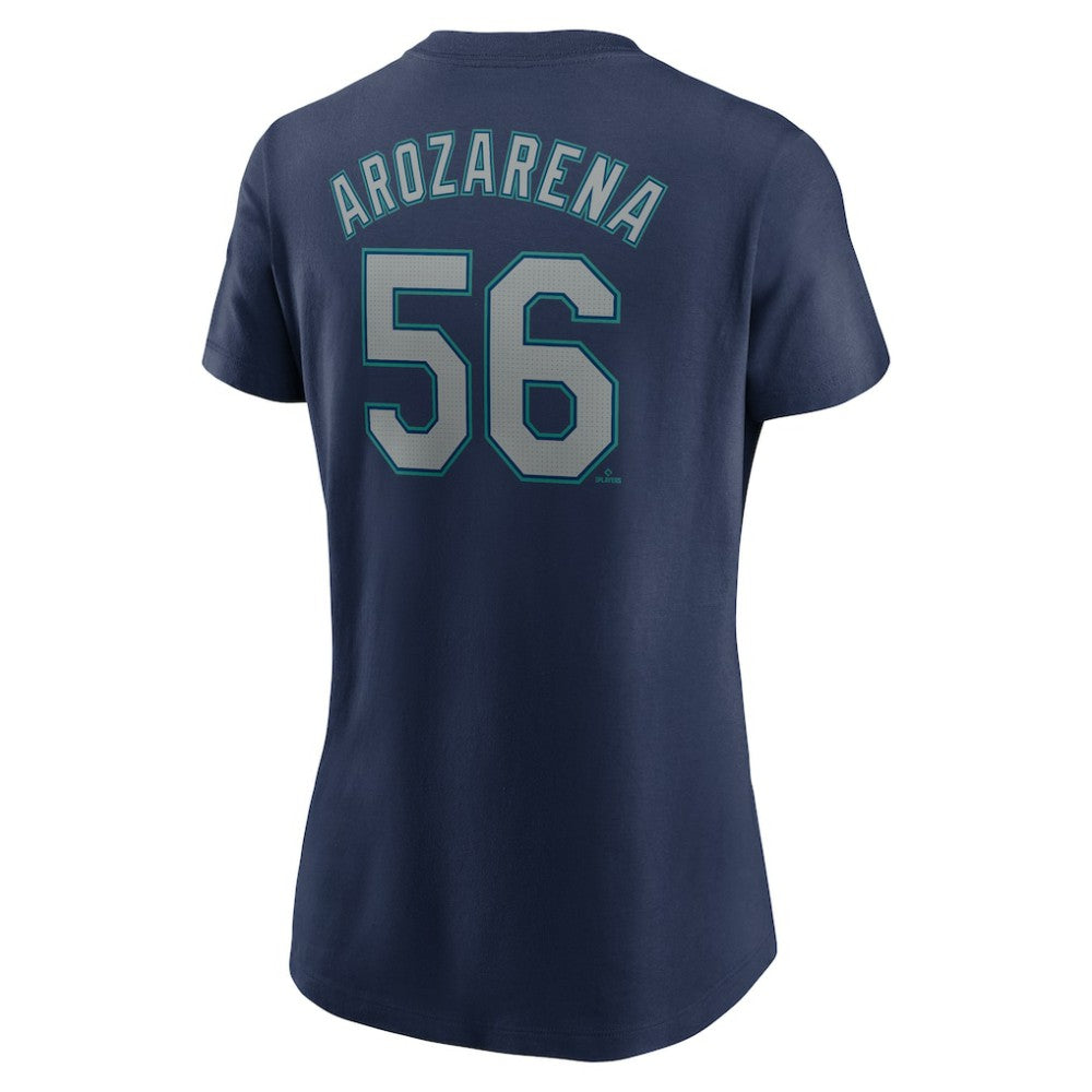 Randy Arozarena Seattle Mariners Women's Cooperstown Collection Fuse Name & Number T-Shirt Navy