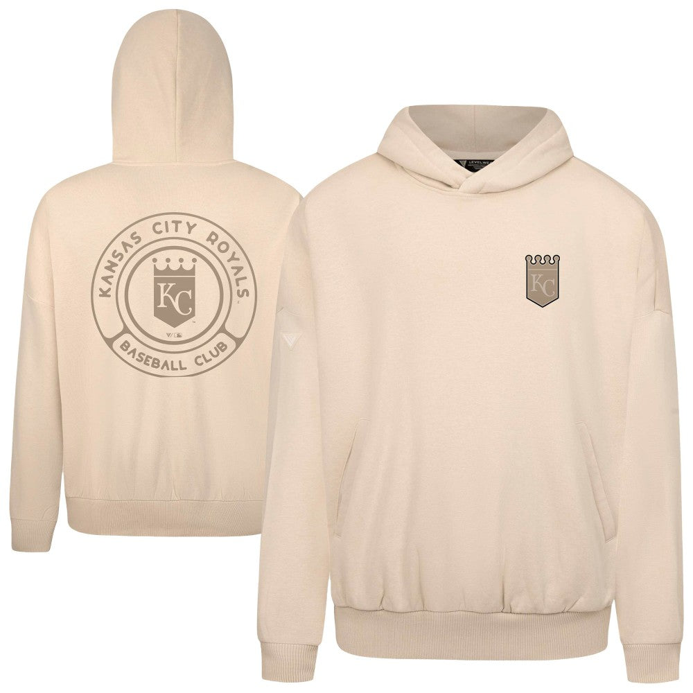 Kansas City Royals Levelwear Contact Oversized Pullover Hoodie Khaki