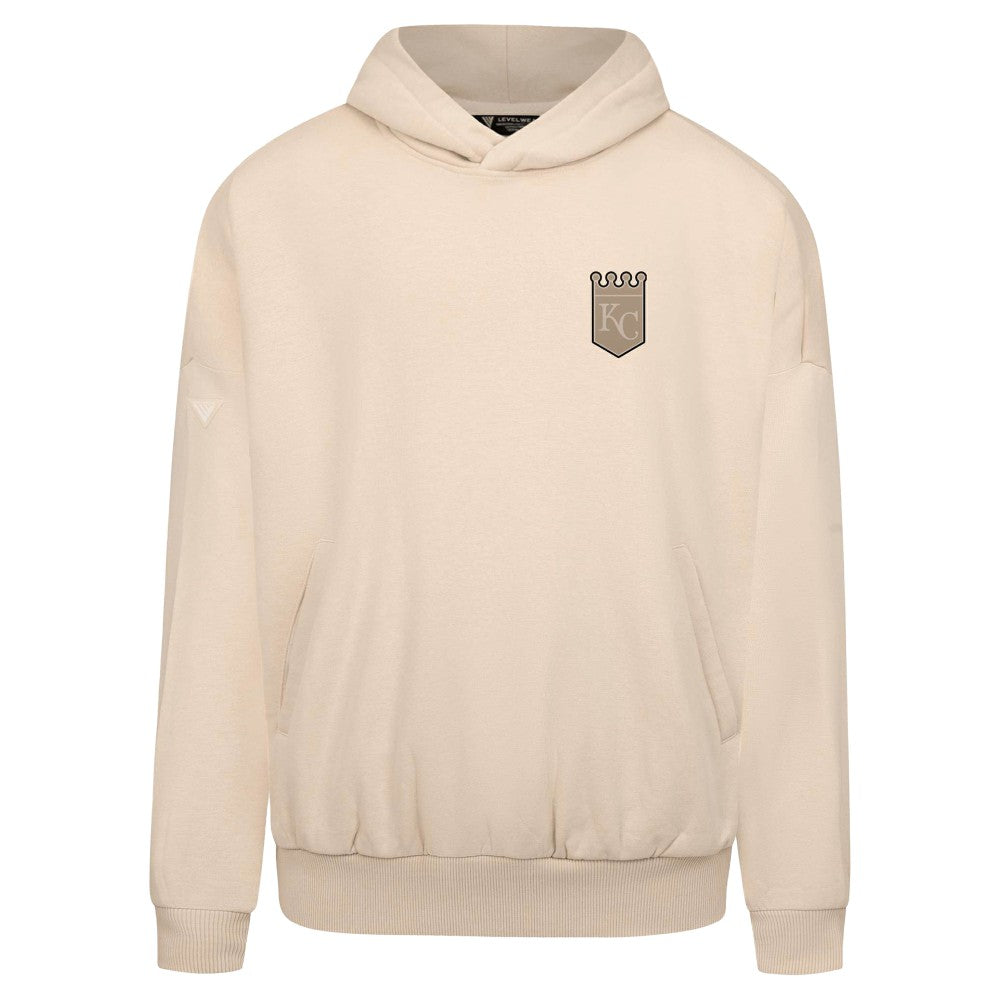 Kansas City Royals Levelwear Contact Oversized Pullover Hoodie Khaki