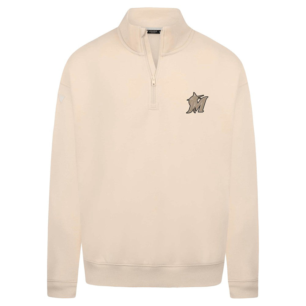 Miami Marlins Levelwear Murray Quarter-Zip Sweatshirt Khaki