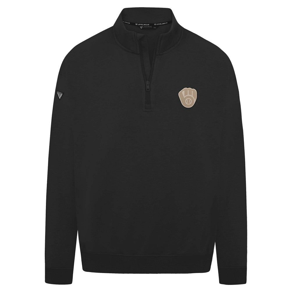 Milwaukee Brewers Levelwear Murray Quarter-Zip Sweatshirt Black