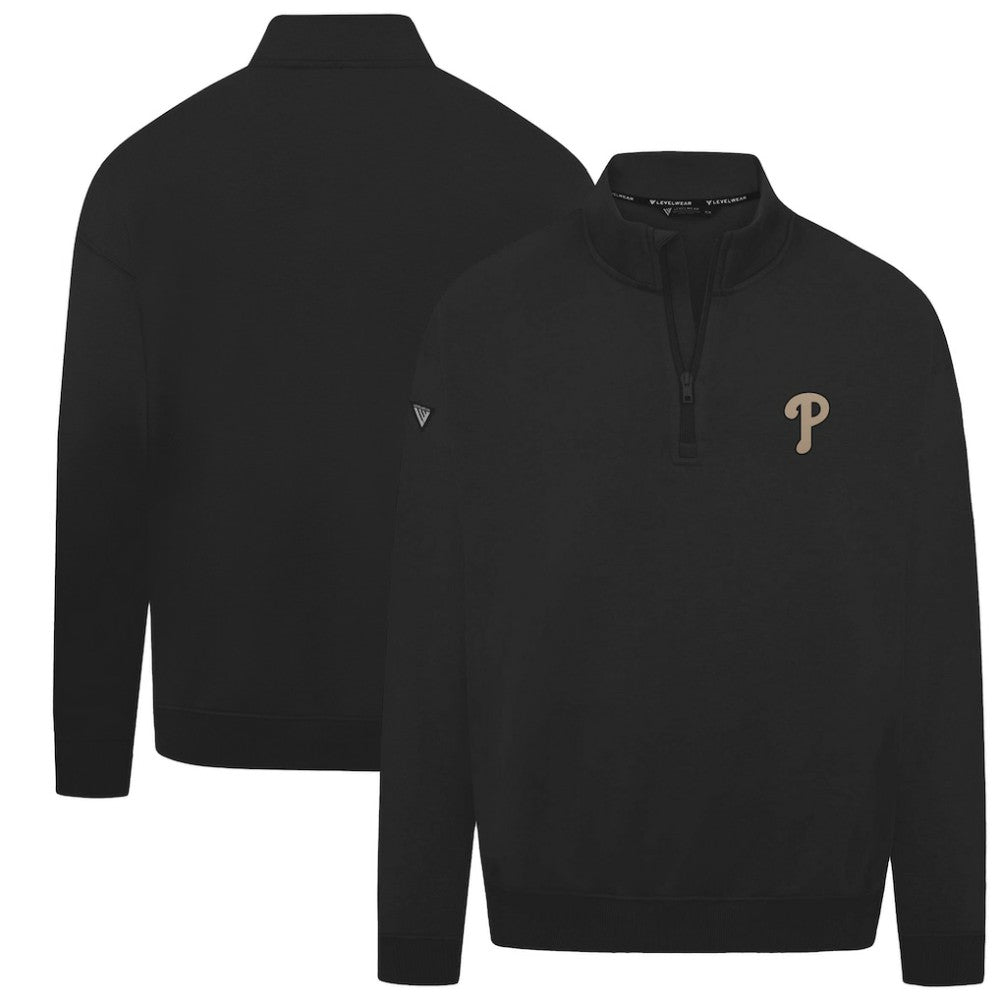 Philadelphia Phillies Levelwear Murray Quarter-Zip Sweatshirt Black