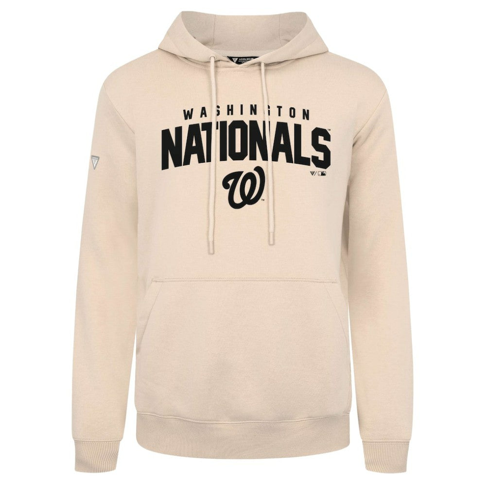 Washington Nationals Levelwear Podium Team Arch Pullover Hoodie Khaki