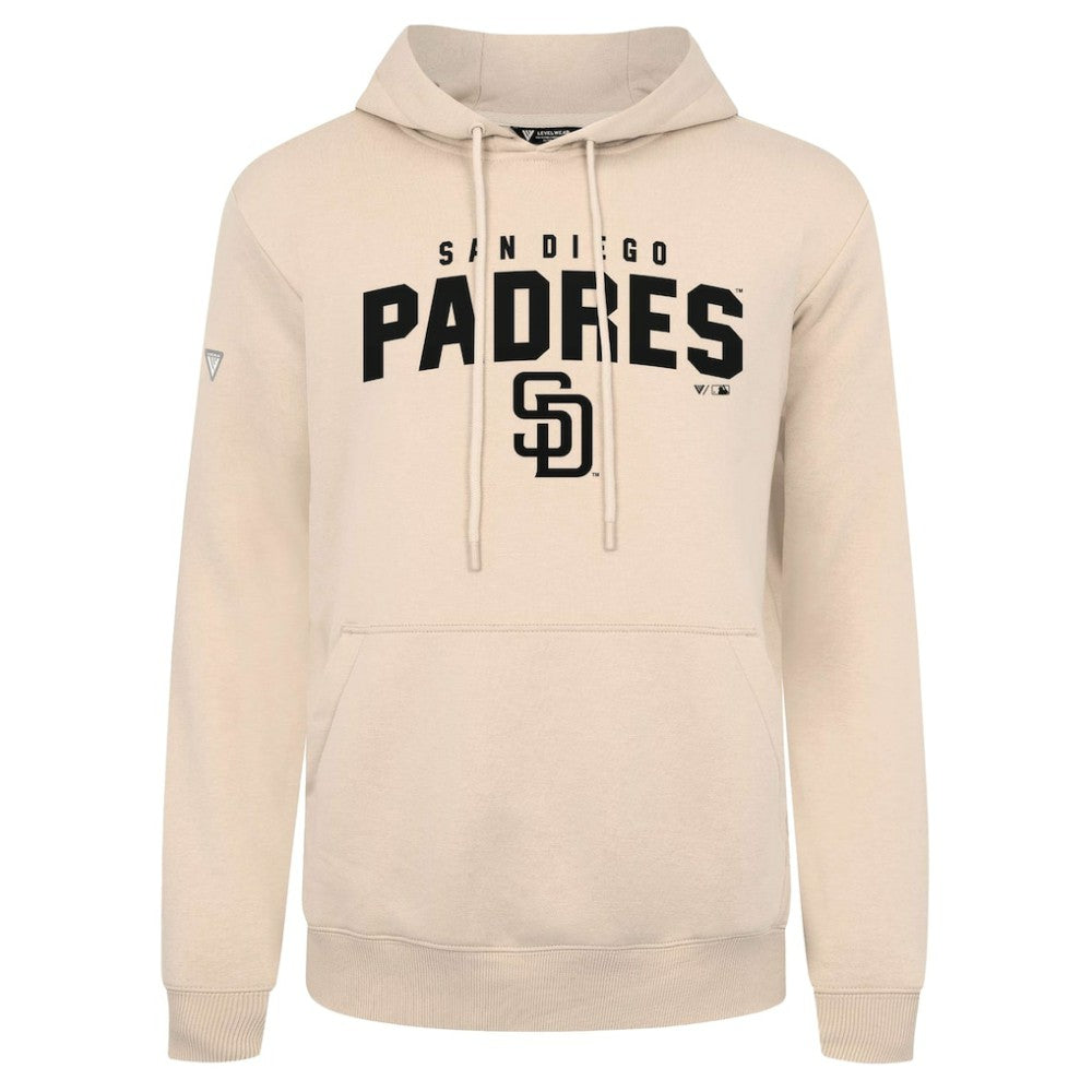 San Diego Padres Levelwear Podium Team Arch Pullover Hoodie Khaki