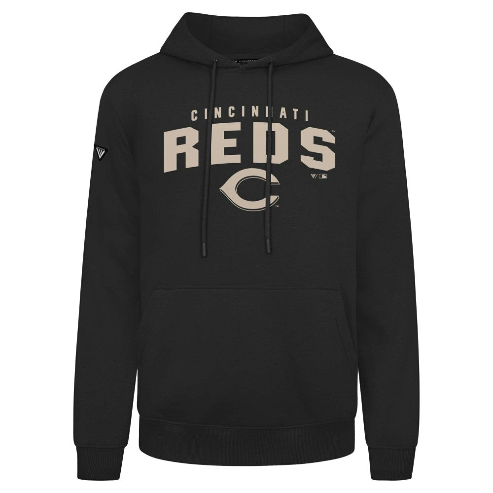 Cincinnati Reds Levelwear Podium Team Arch Pullover Hoodie Black
