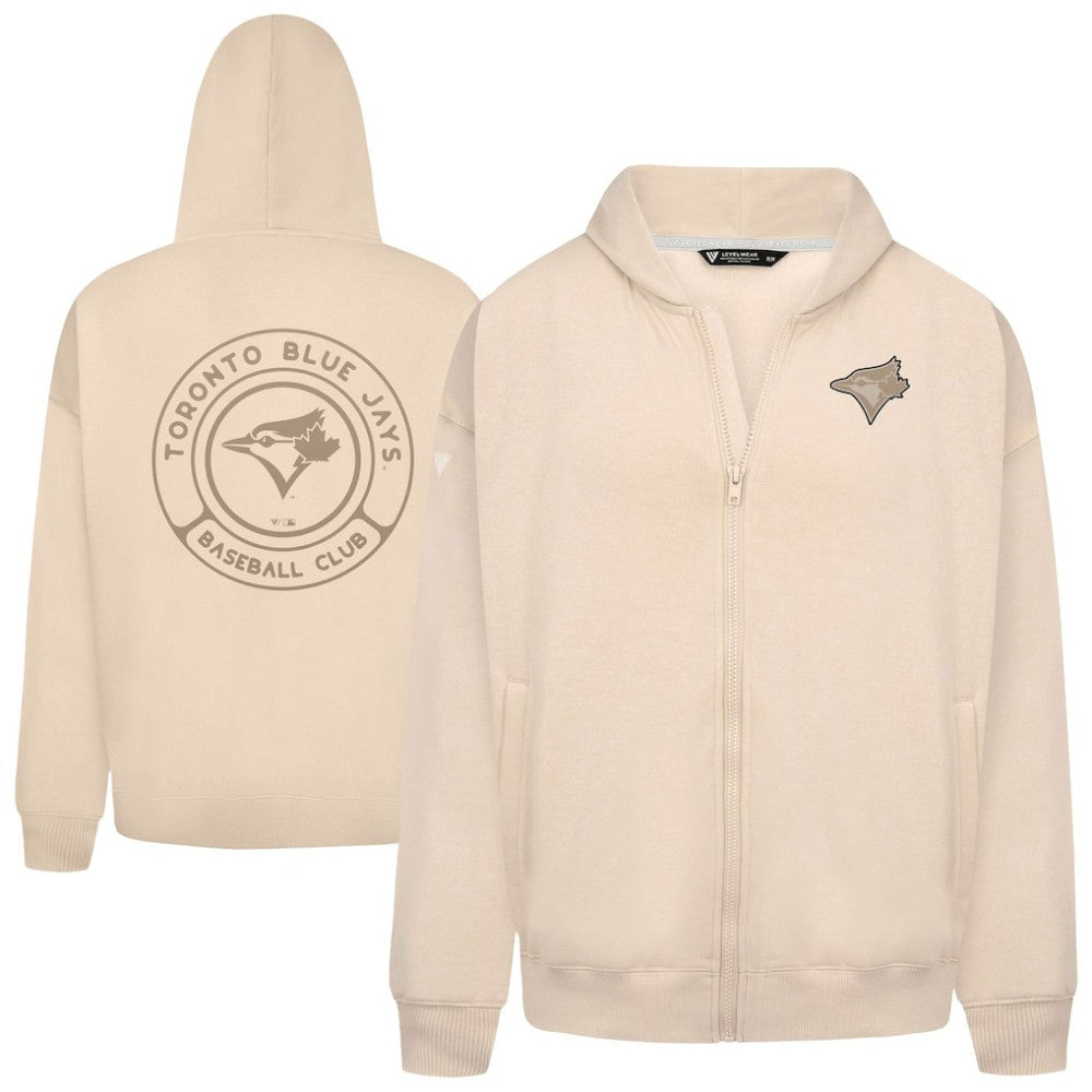 Toronto Blue Jays Levelwear Uphill Oversized Full-Zip Hoodie Khaki