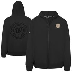 Washington Nationals Levelwear Uphill Oversized Full-Zip Hoodie Black