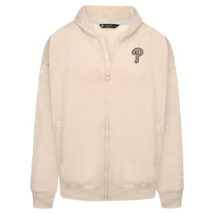 Philadelphia Phillies Levelwear Uphill Oversized Full-Zip Hoodie Khaki