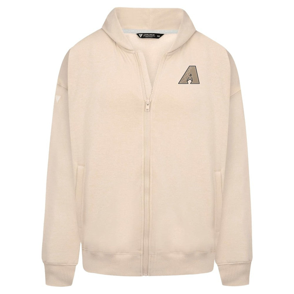 Arizona Diamondbacks Levelwear Uphill Oversized Full-Zip Hoodie Khaki