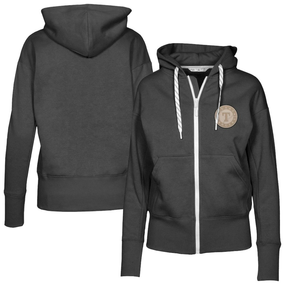 Texas Rangers Levelwear Women's Gardinia Full-Zip Hoodie Black