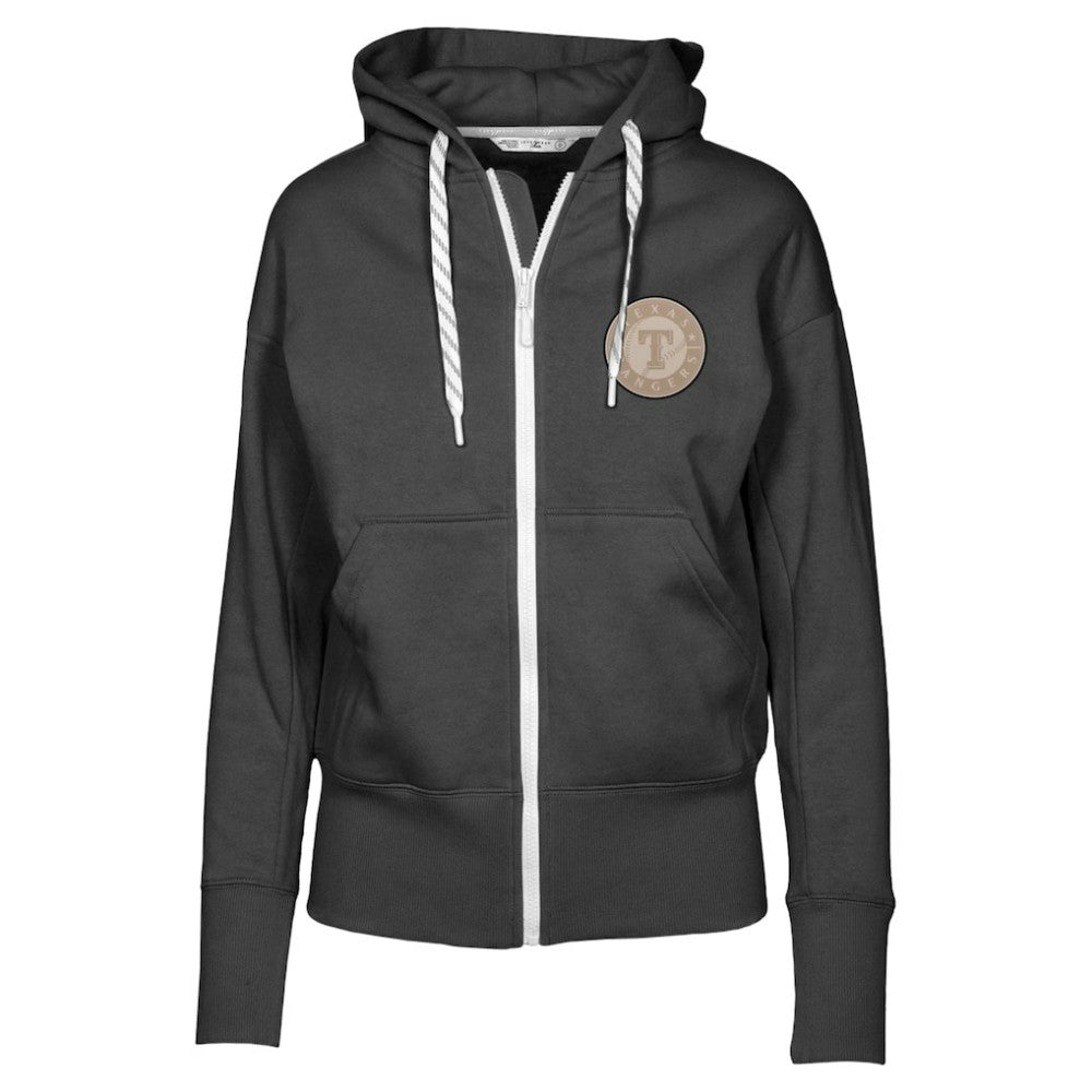 Texas Rangers Levelwear Women's Gardinia Full-Zip Hoodie Black