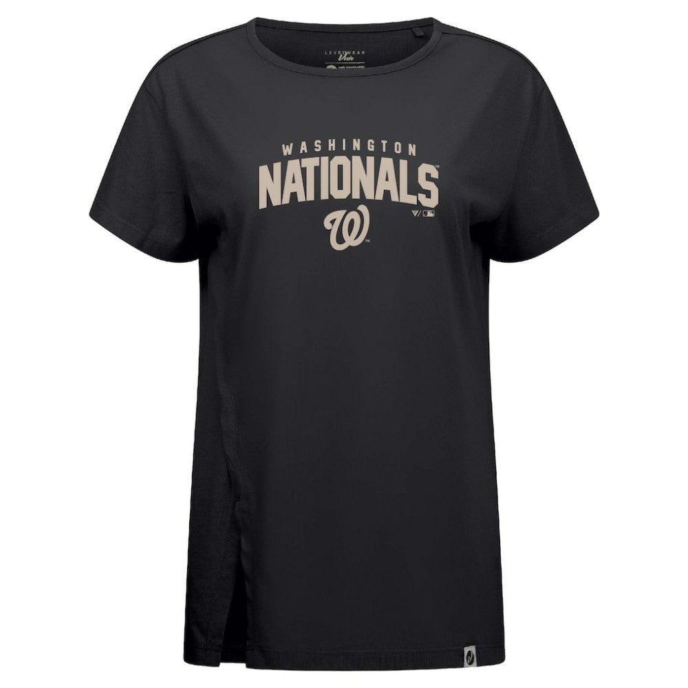 Washington Nationals Levelwear Influx Team Arch T-Shirt Black