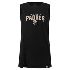 San Diego Padres Levelwear Women's Influx Team Arch Tank Top Black