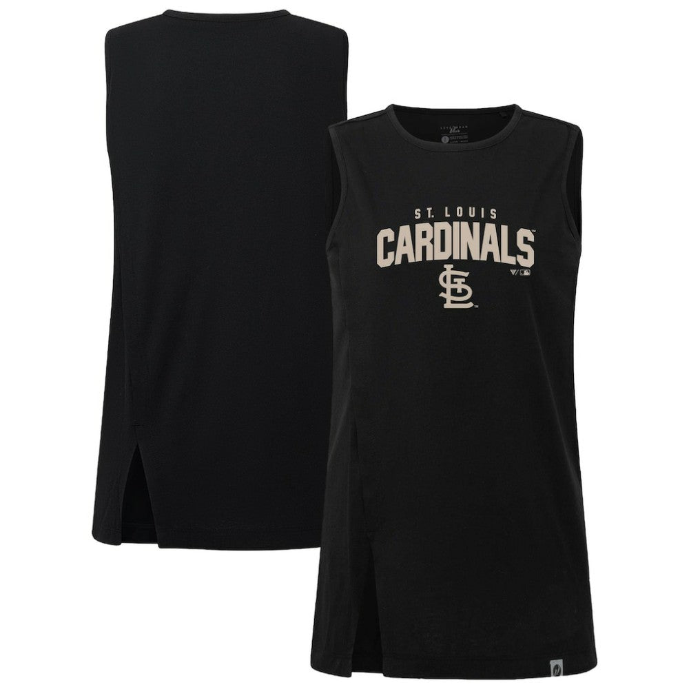 St. Louis Cardinals Levelwear Women's Influx Team Arch Tank Top Black