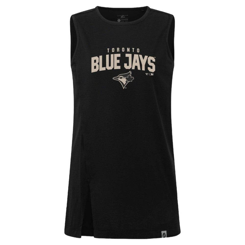 Toronto Blue Jays Levelwear Women's Influx Team Arch Tank Top Black
