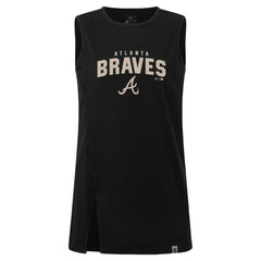 Atlanta Braves Levelwear Women's Influx Team Arch Tank Top Black