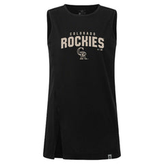Colorado Rockies Levelwear Women's Influx Team Arch Tank Top Black