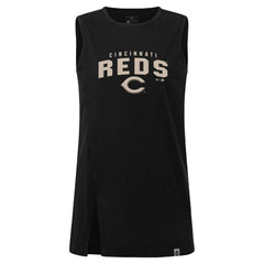 Cincinnati Reds Levelwear Women's Influx Team Arch Tank Top Black