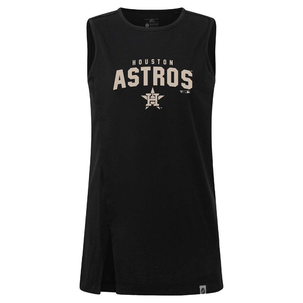 Houston Astros Levelwear Women's Influx Team Arch Tank Top Black