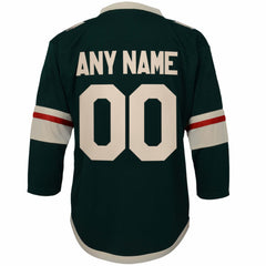 Minnesota Wild Youth Replica Custom Jersey - Green Jerseys