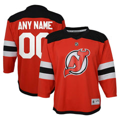 New Jersey Devils Youth Replica Custom Jersey - Red Jerseys