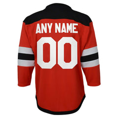New Jersey Devils Youth Replica Custom Jersey - Red Jerseys