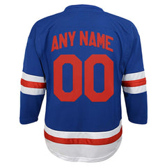 New York Rangers Youth Replica Custom Jersey - Blue Jerseys