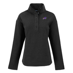 Buffalo Bills Cutter & Buck Women's Hunts Point Eco Half-Snap Sweatshirt - Black cheap