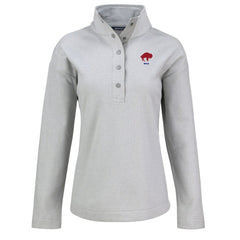 Buffalo Bills Cutter & Buck Women's Hunts Point Eco Half-Snap Sweatshirt - Gray on sale