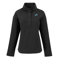 Detroit Lions Cutter & Buck Women's Hunts Point Eco Half-Snap Sweatshirt - Black on sale